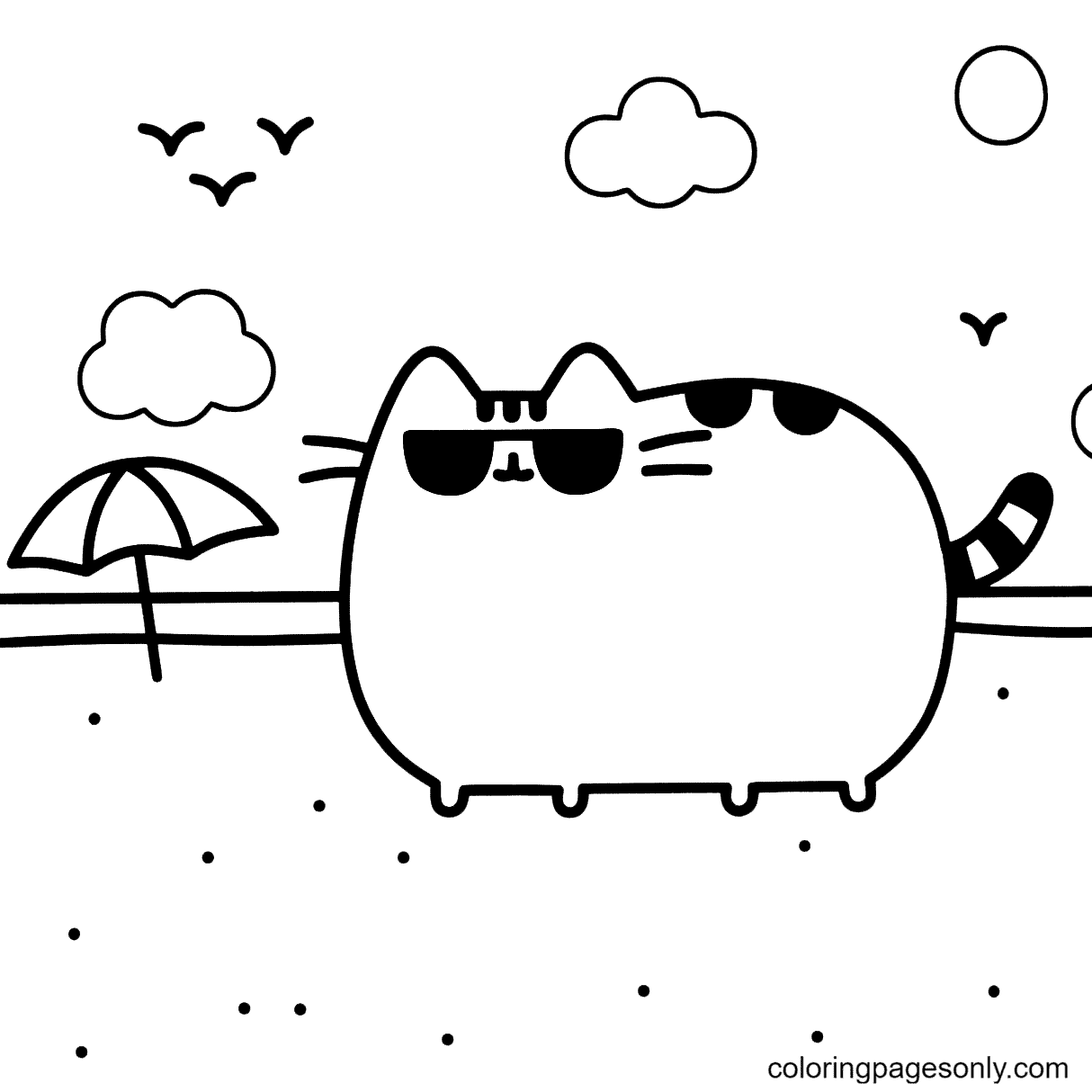 Pusheen coloring pages