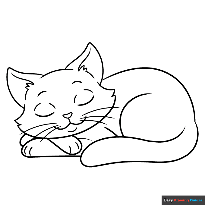 Free printable cat coloring pages for kids