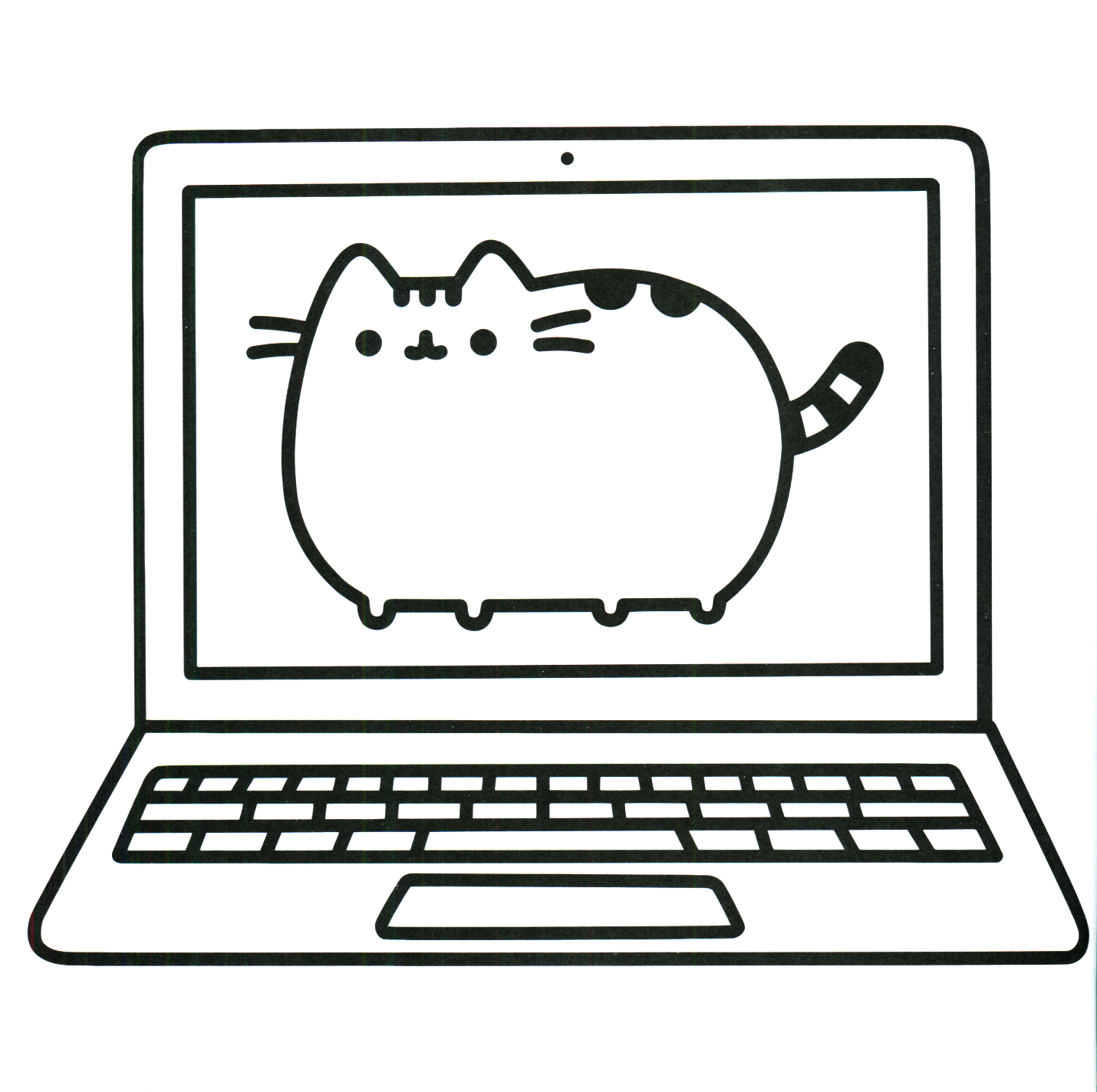 Pusheen coloring pages