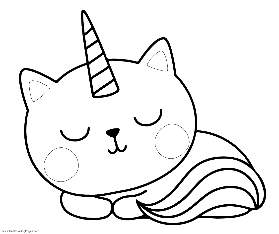 Kittycorn coloring pages printable for free download