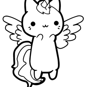 Unicorn cat coloring pages printable for free download