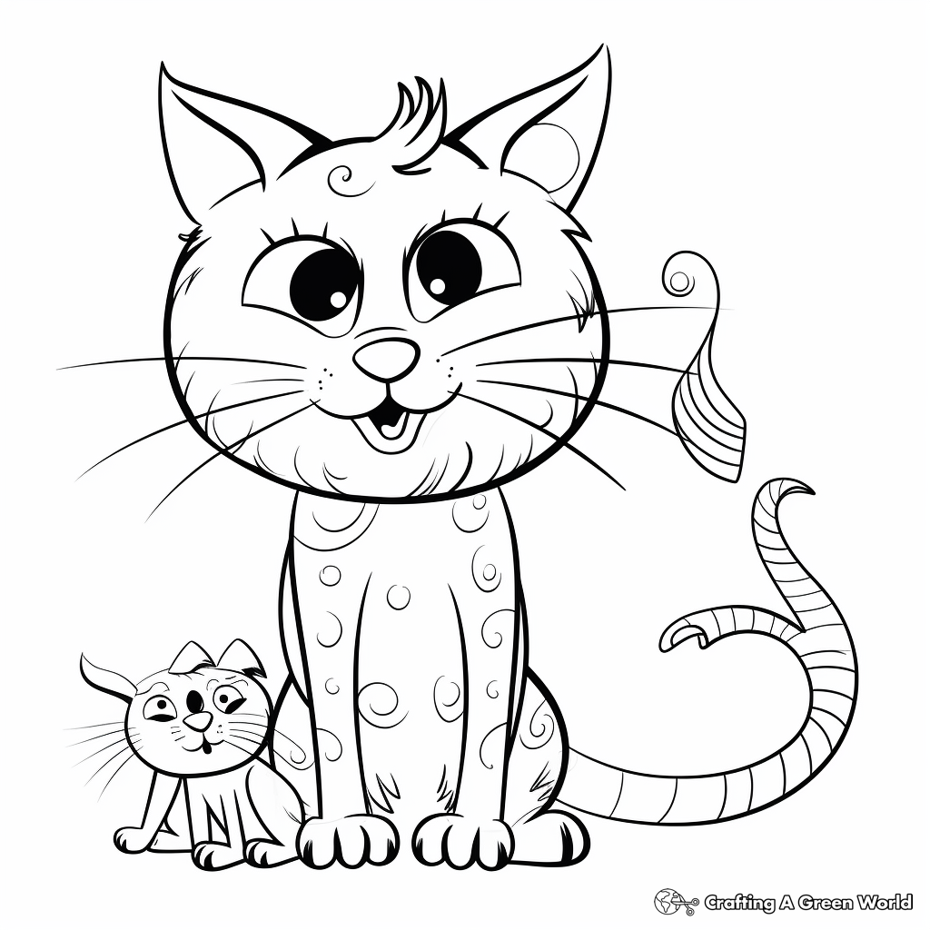 Cat rat coloring pages