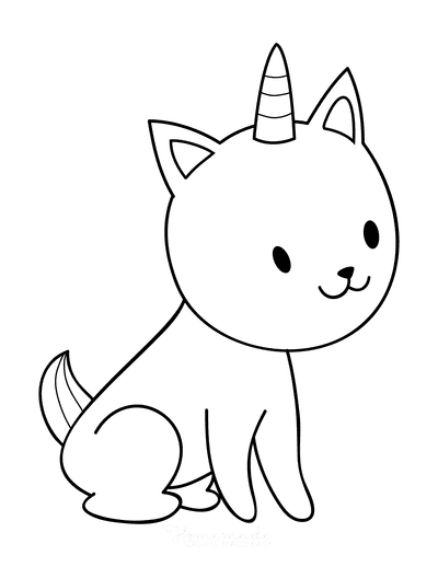 Free cat coloring pages for kids adults