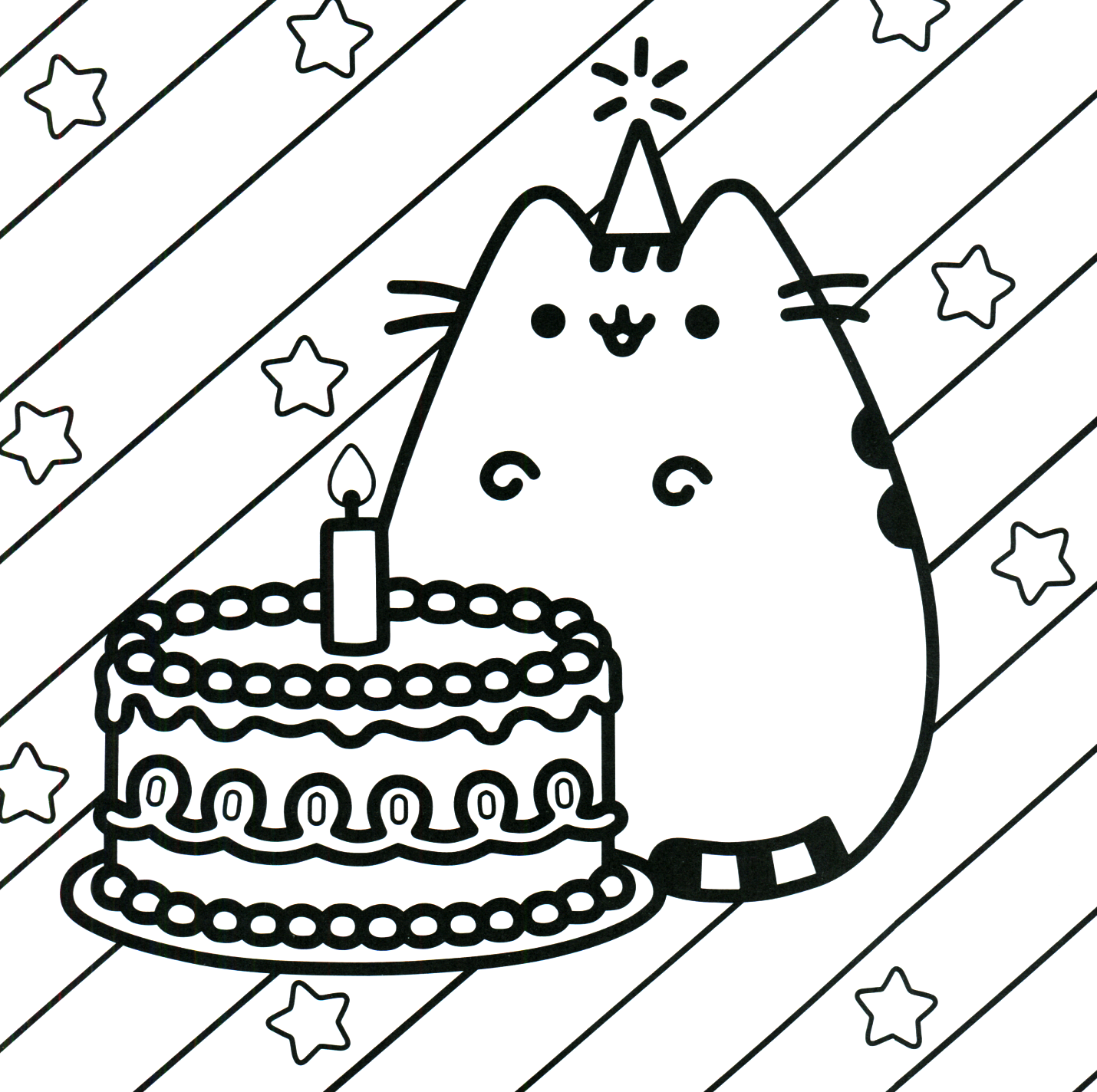 Pusheen coloring pages