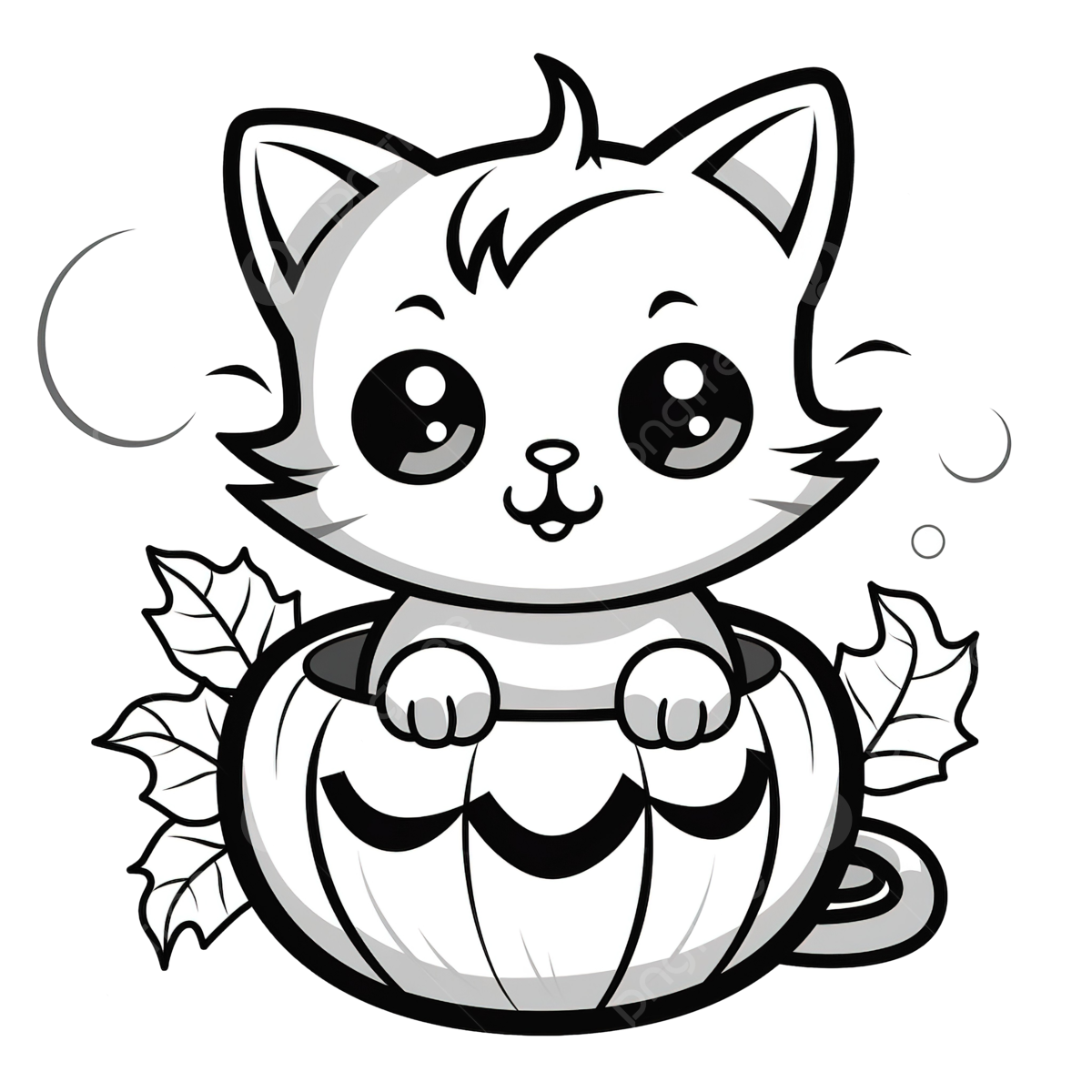 Coloring book with a cute black cat in the halloween pumpkin cat drawing pumpkin drawing book drawing png transparent image and clipart for free download