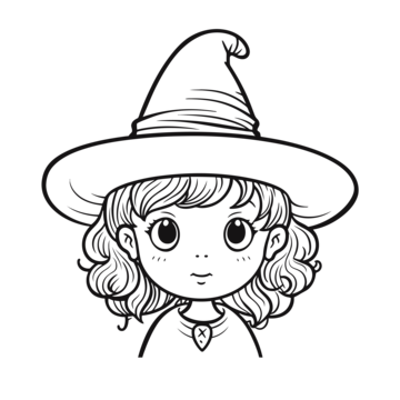 Witches hat coloring page png transparent images free download vector files