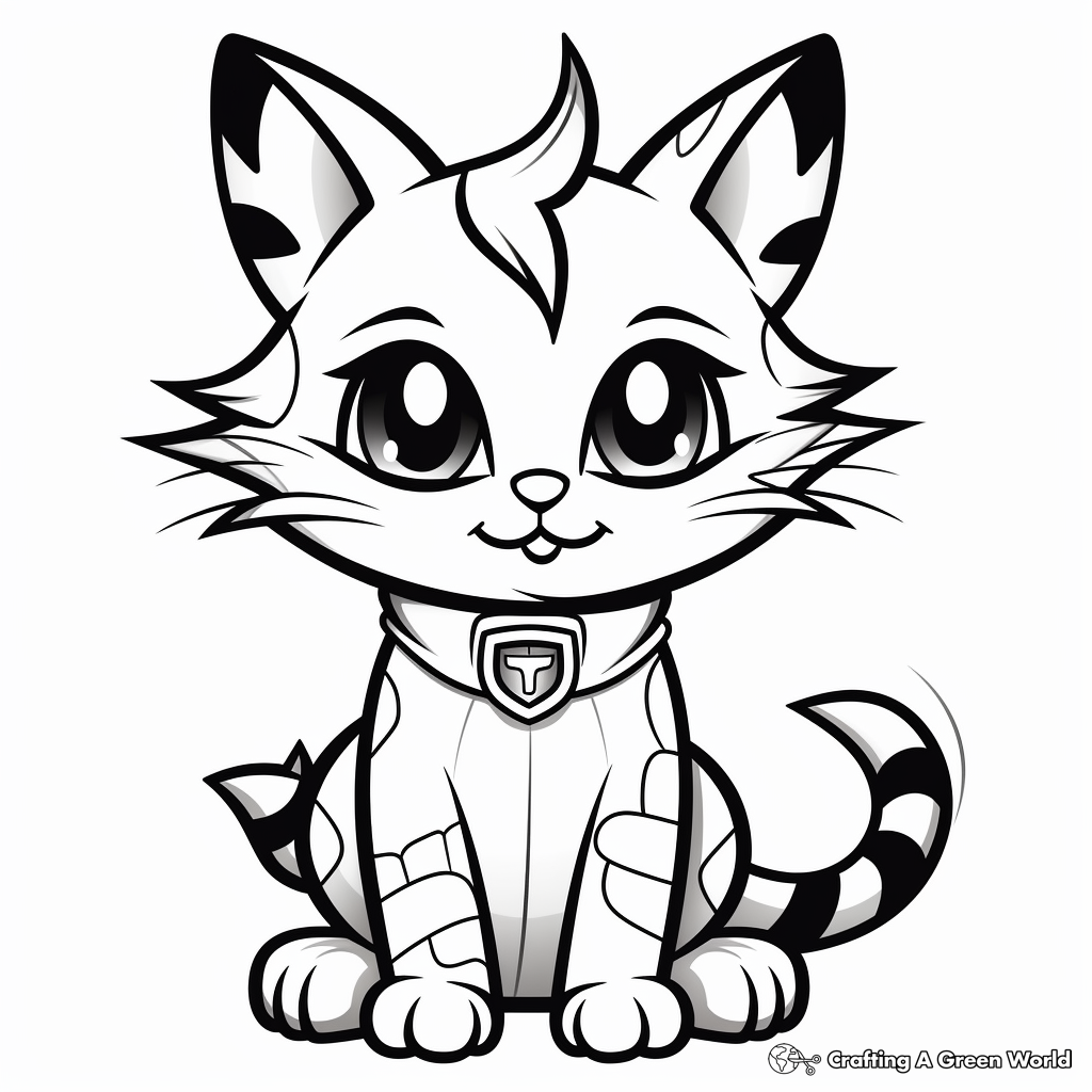 Halloween cat coloring pages
