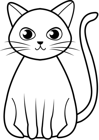 Cute kitten coloring page free printable coloring pages