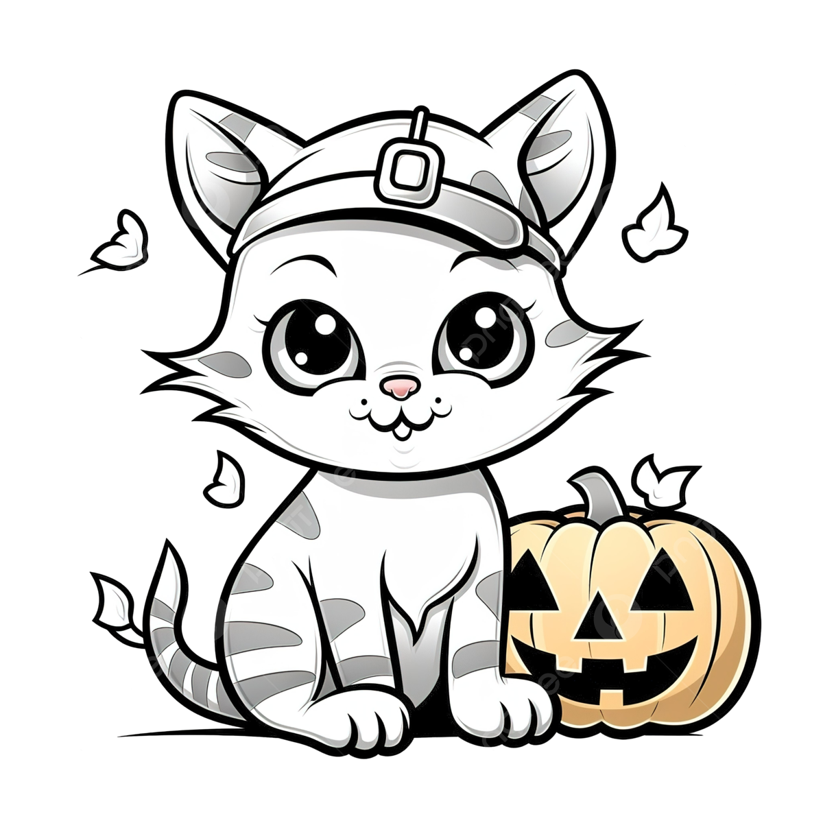 Trace and color cute halloween cat worksheet for kids tracing kids worksheet png transparent image and clipart for free download