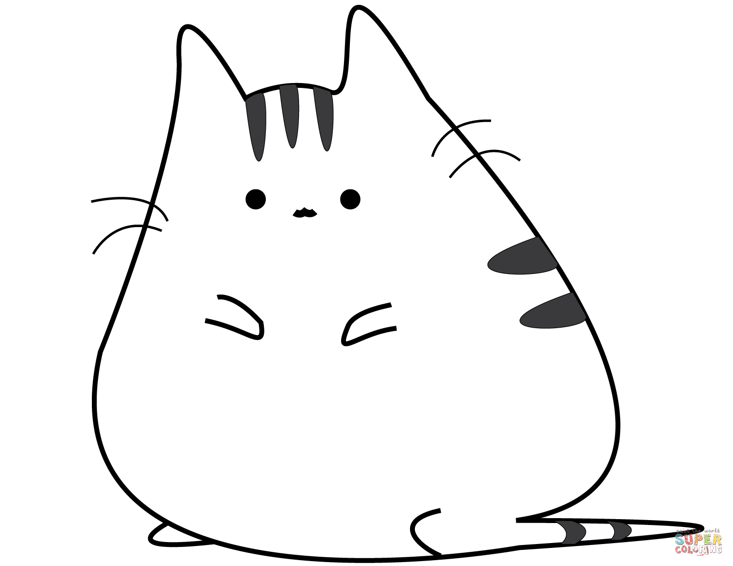 Fat cat coloring page free printable coloring pages