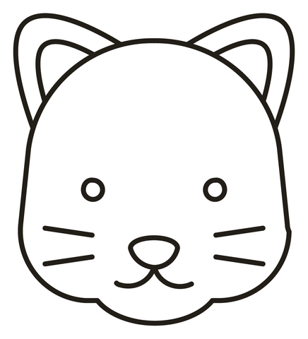 Cat face coloring page free printable coloring pages