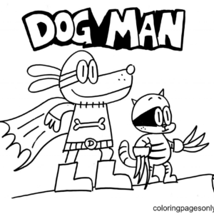 Dog man coloring pages printable for free download