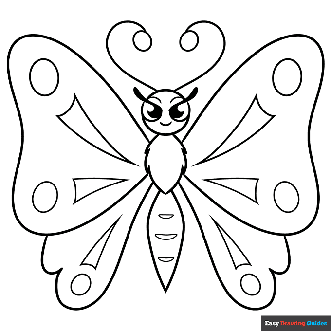 Free butterfly coloring pages for kids