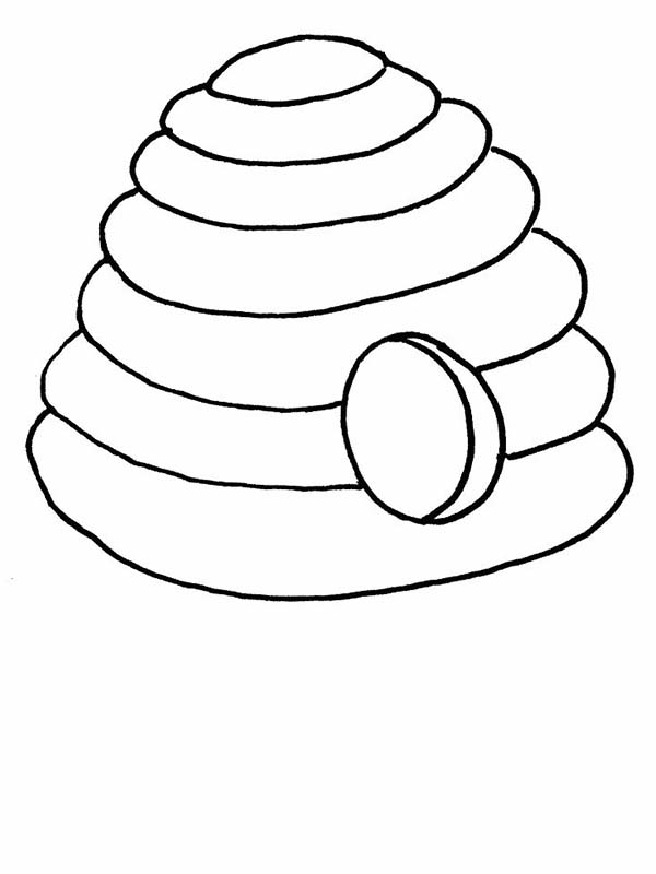 Beehive from the jungle coloring page