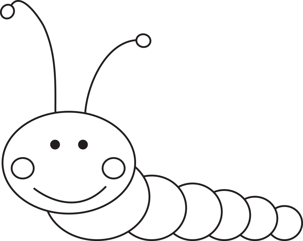 Caterpillar easter coloring pages digital stamps applique