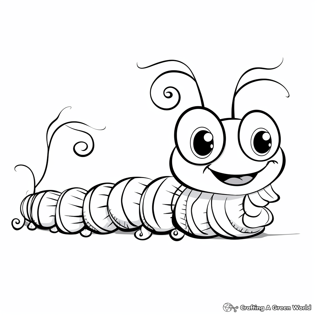 Monarch caterpillar coloring pages