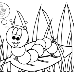 Worm coloring pages printable for free download