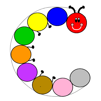 Caterpillar circles and colors crafty printable activity