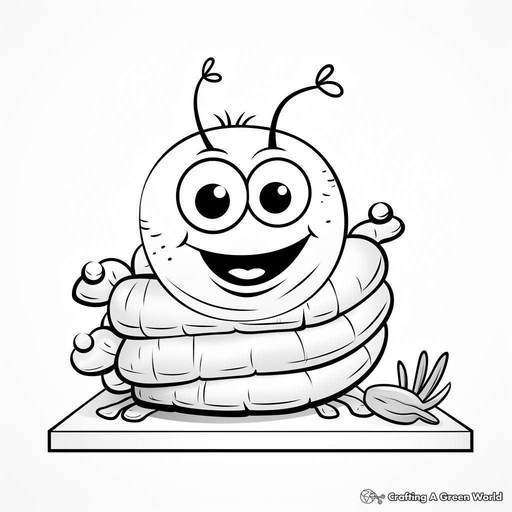 Worm coloring pages