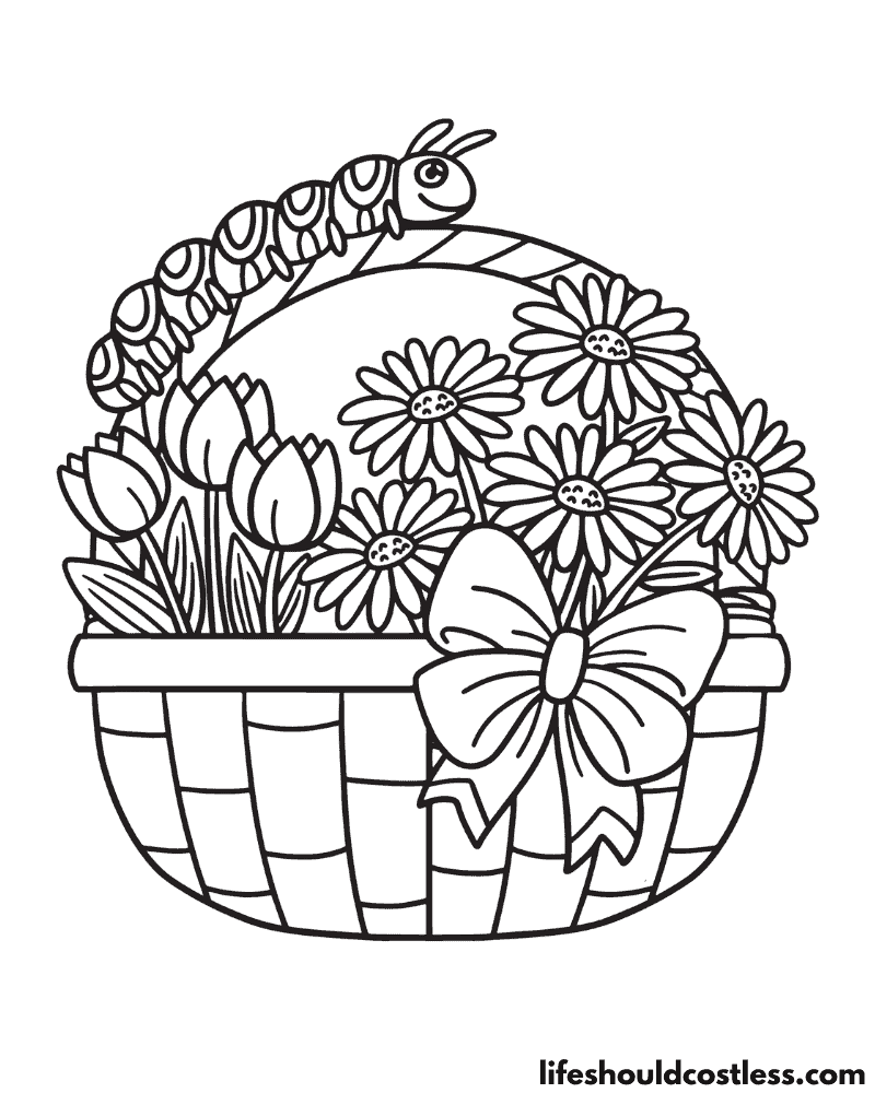 Caterpillar coloring pages free printable pdf templates