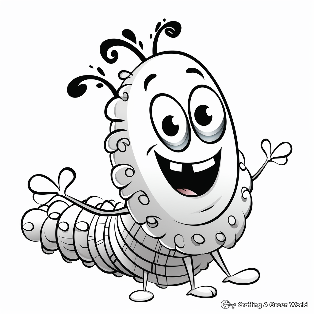 Worm coloring pages