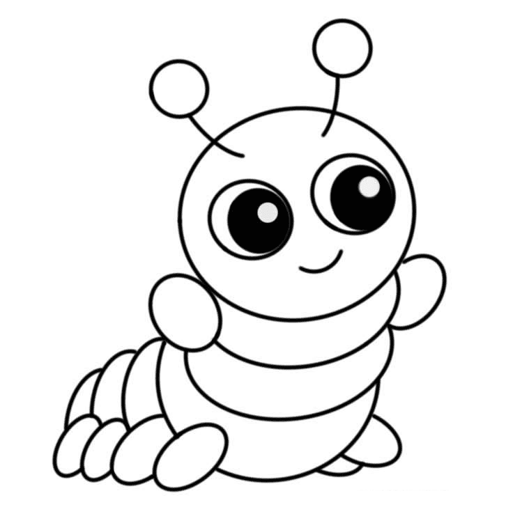 Caterpillar free coloring page