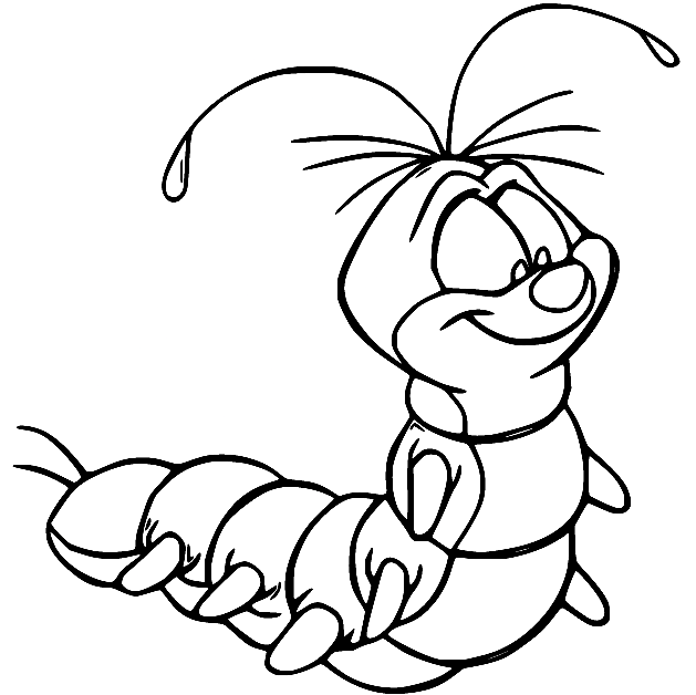 Squeaks the caterpillar coloring pages