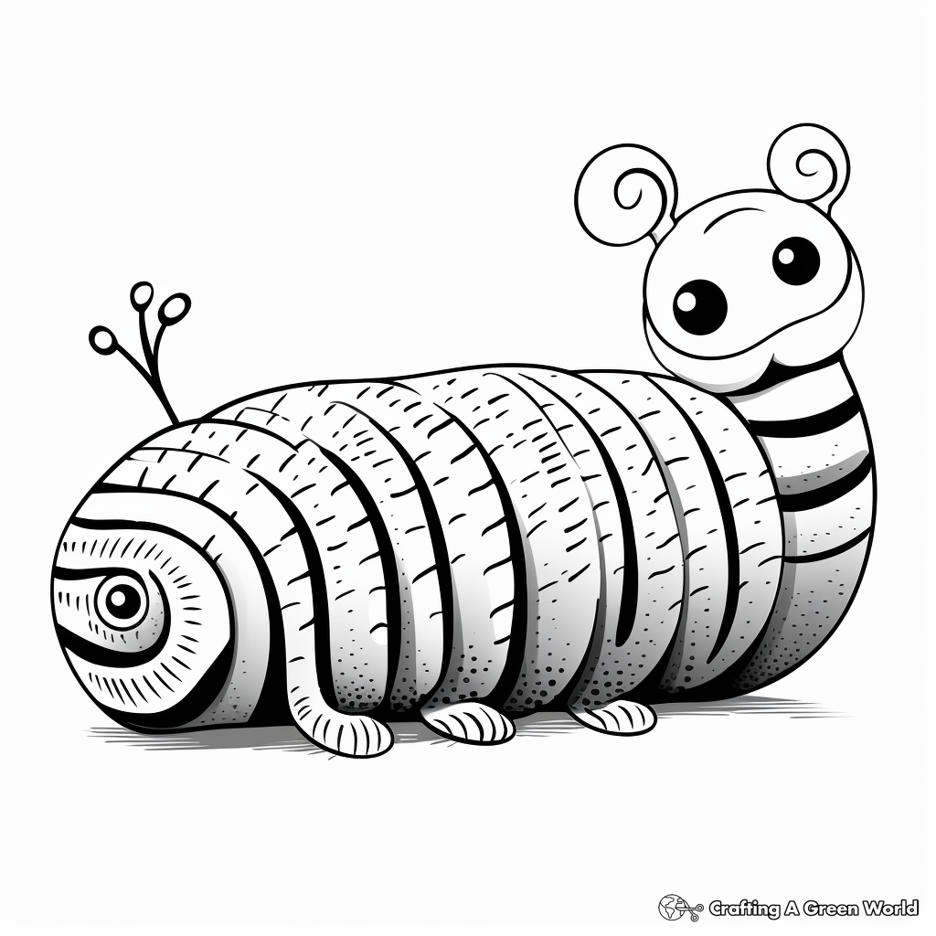 Worm coloring pages