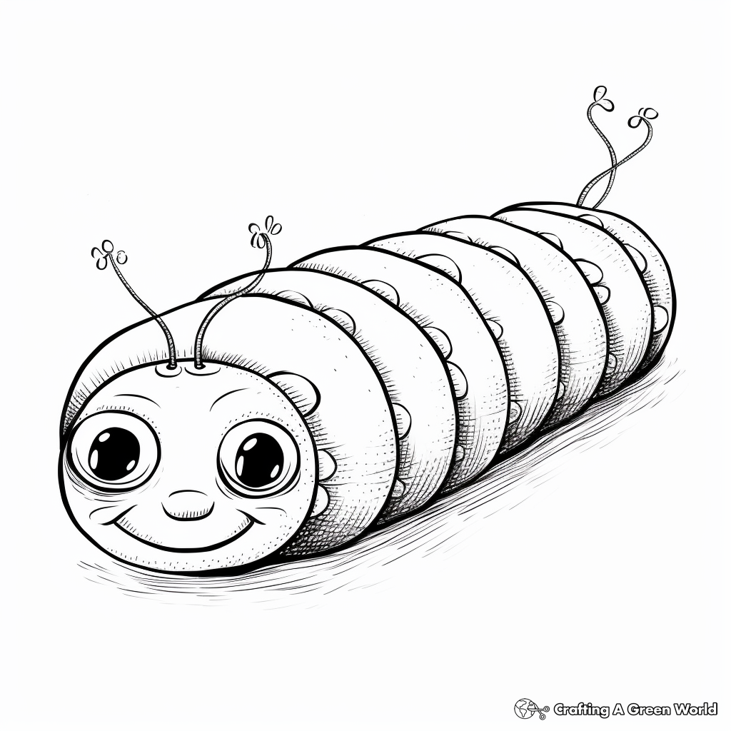 Monarch caterpillar coloring pages