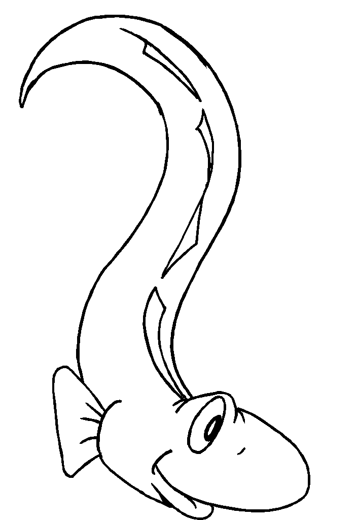 Eel coloring pages