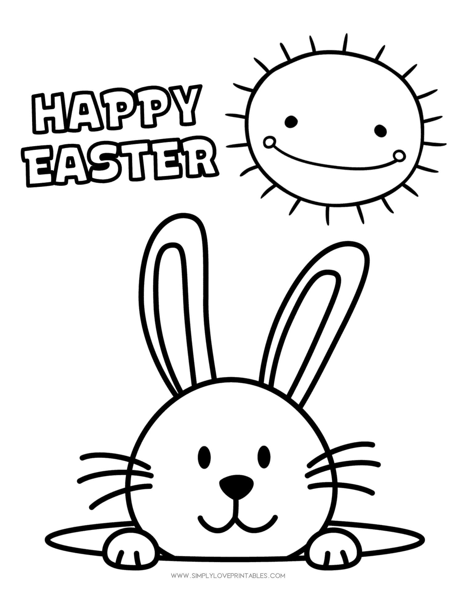 Free easter coloring printable pages simply love printables