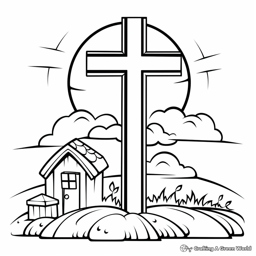 Cross coloring pages