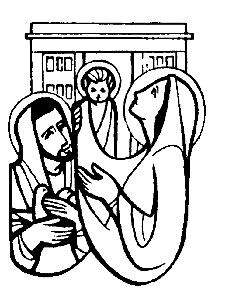 The presentation of jesus at the temple coloring pages