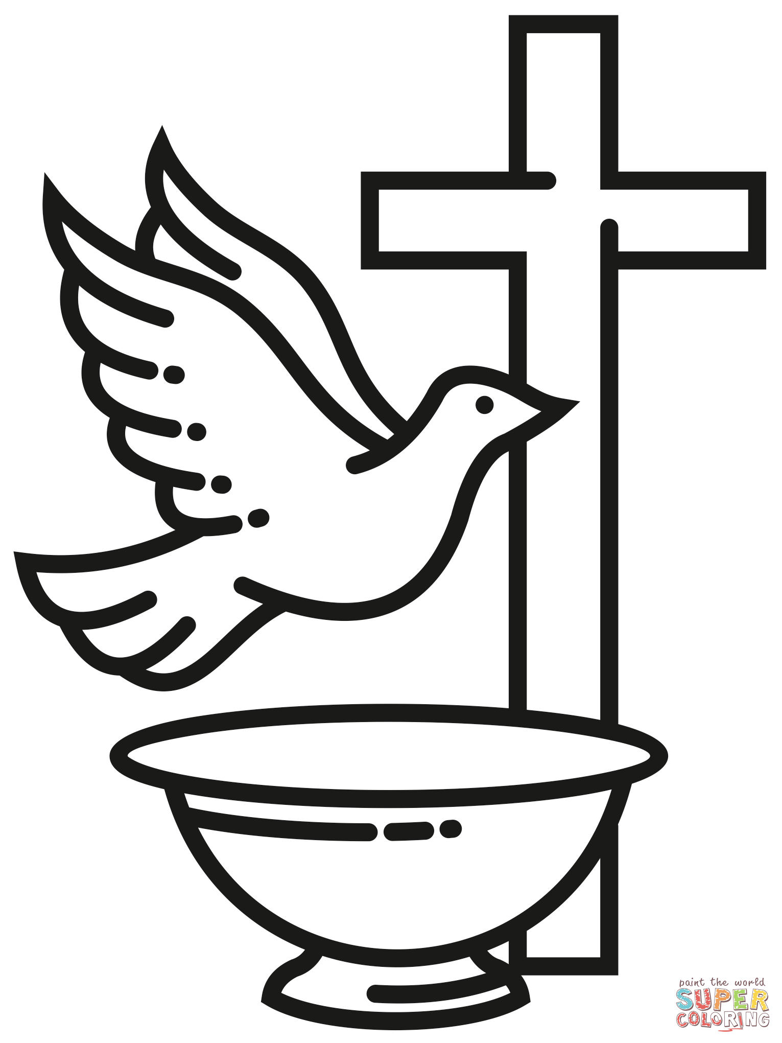 Catholic baptism coloring page free printable coloring pages