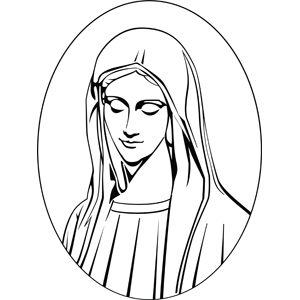 Mary portrait coloring page jesus art drawing jesus drawings virgin mary tattoo