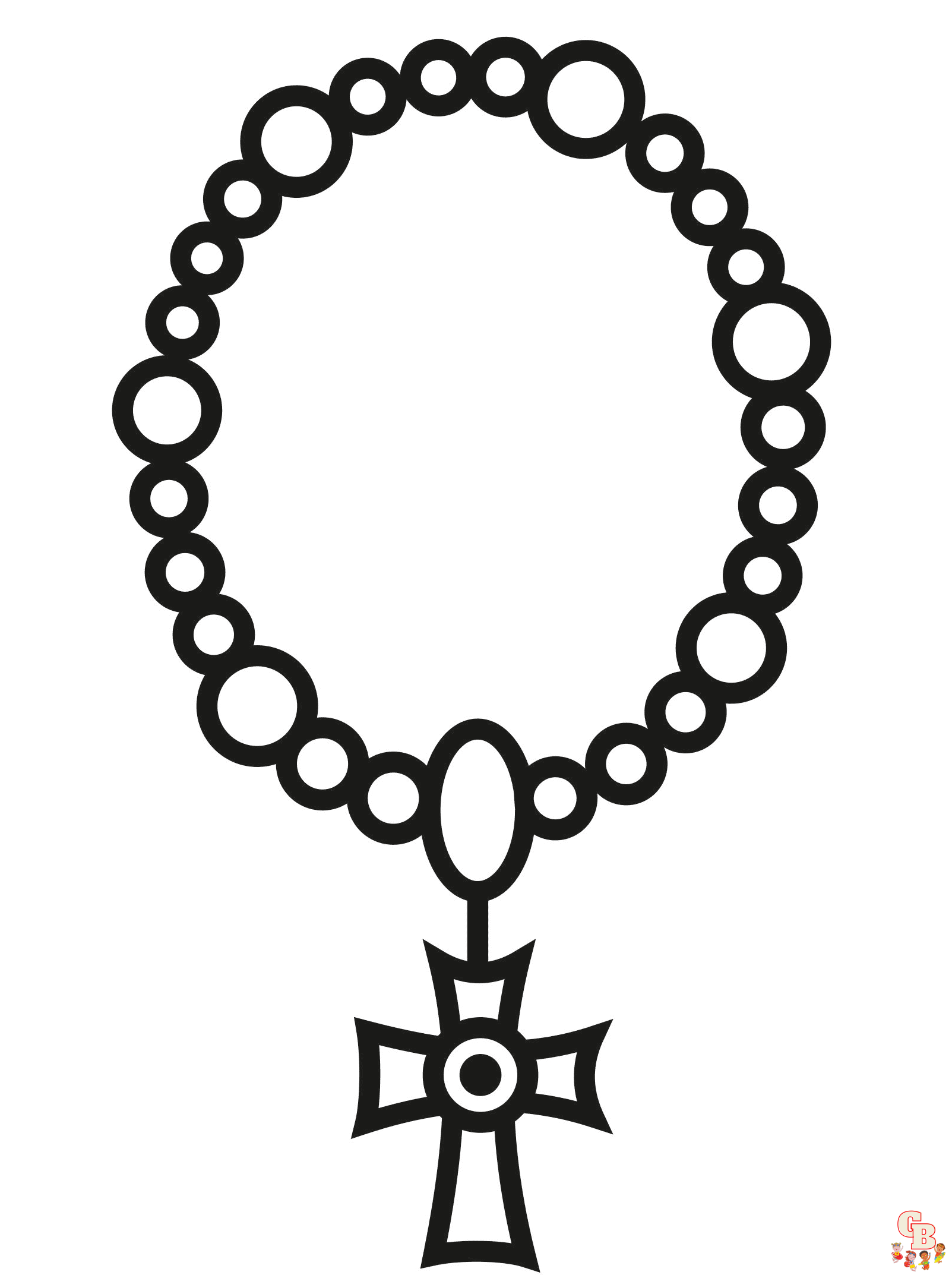 Printable rosary coloring pages free for kids and adults