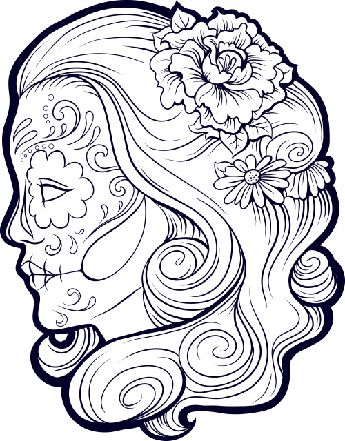 Sugar skull coloring pages