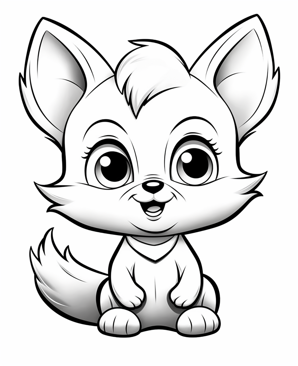 Fox coloring books for children coloring pages