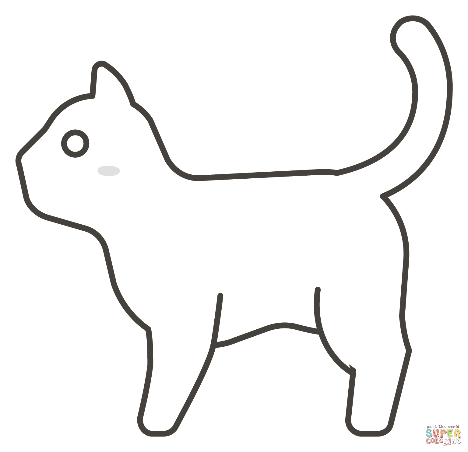 Cat coloring page free printable coloring pages