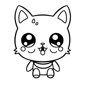 Kawaii coloring pages cute cat coloring pages outline sketch drawing vector darkness drawing darkness outline darkness sketch png and vector with transparent background for free download