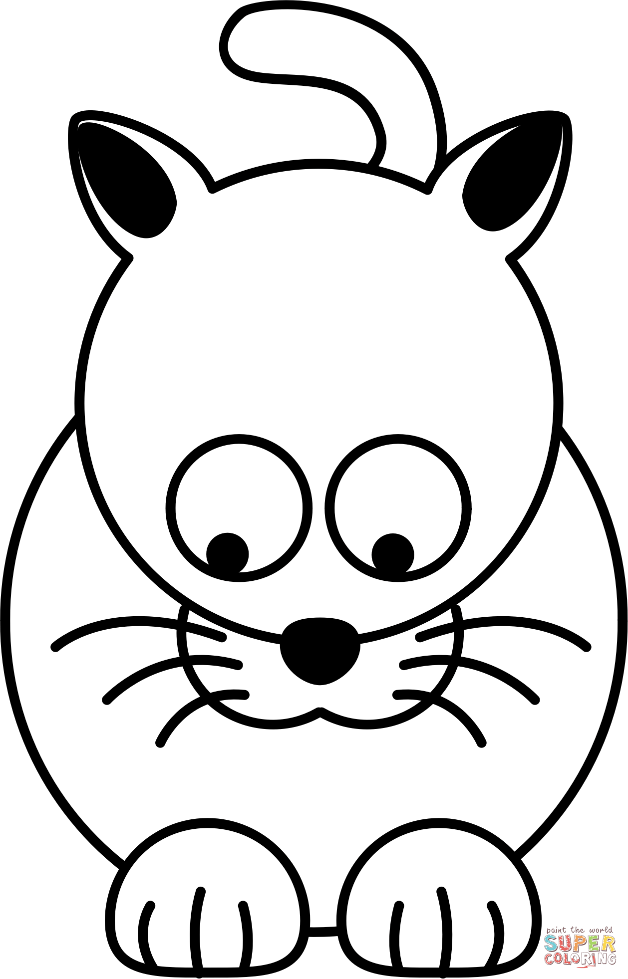 Kitty cat coloring page free printable coloring pages