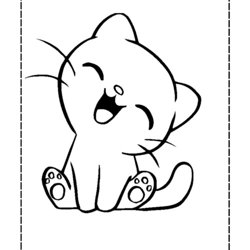 Coloring cute cats book for kids made by teachers
