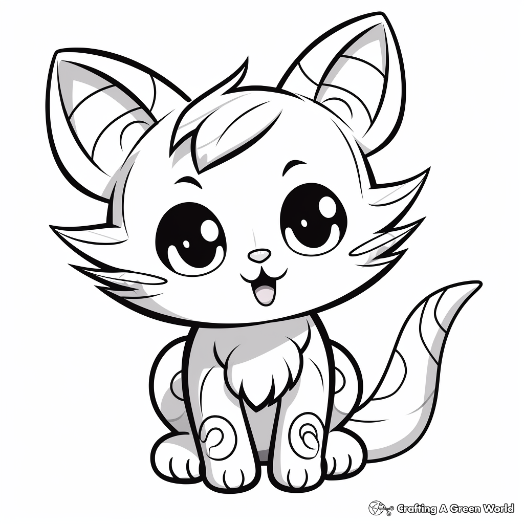 Angel cat coloring pages