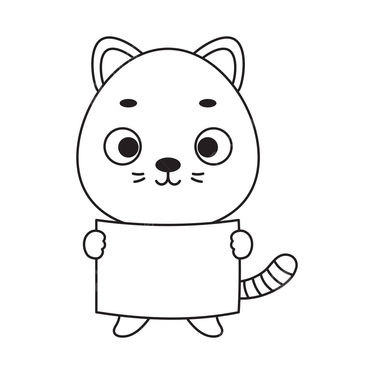 Cute cat coloring page for preschoolers with educational animal theme vector cat drawing animal drawing school drawing png and vector with transparent background for free download