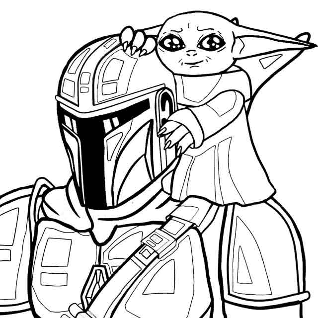 Mandalorian coloring pages printable for free download