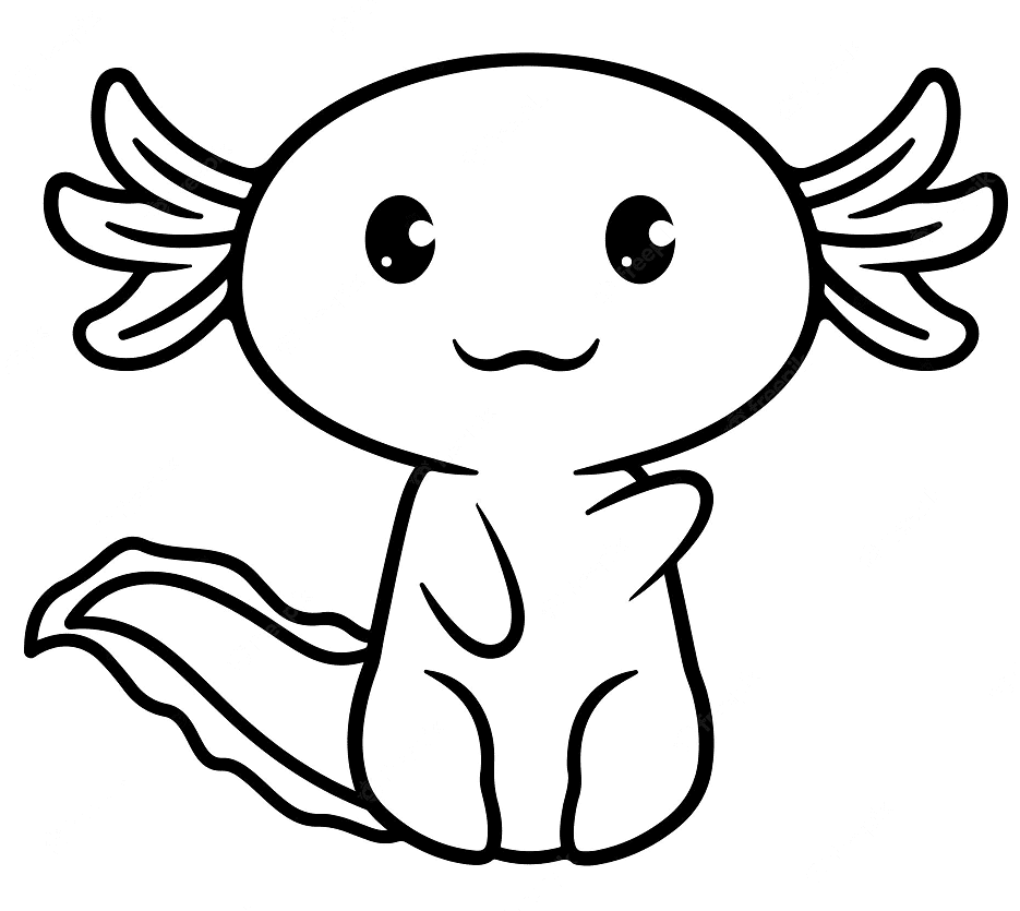Axolotl coloring pages printable for free download