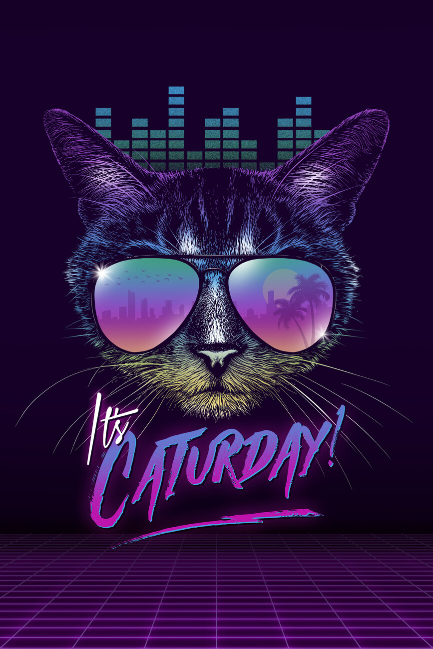 Poster bil caturday merchandise