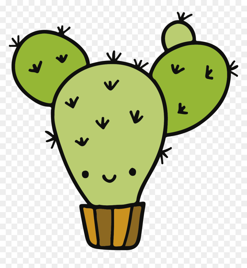 Cute cactus coloring page png download