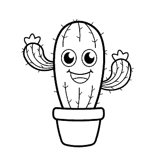 Coloring page cactus â