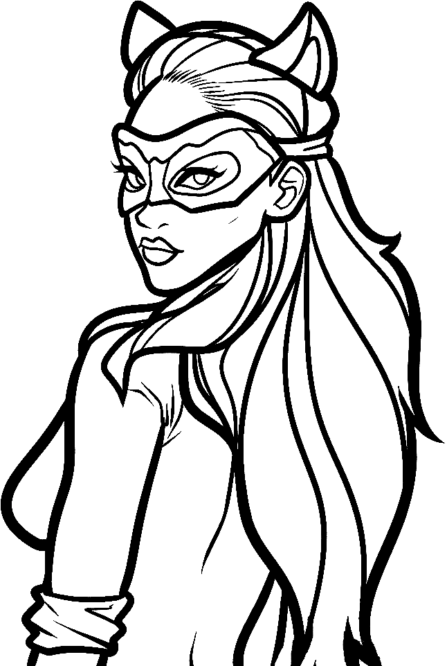 Catwoman coloring pages printable for free download